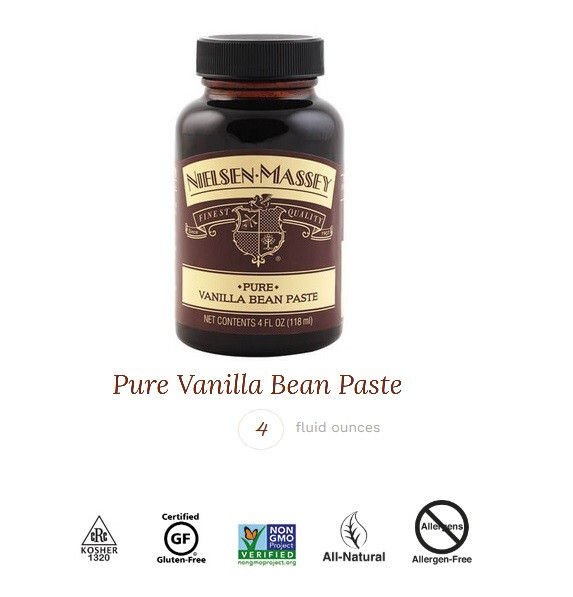 Pure Vanilla Bean Paste, Nielsen-Massey, 4oz New & Sealed, 9/2026 - free ship