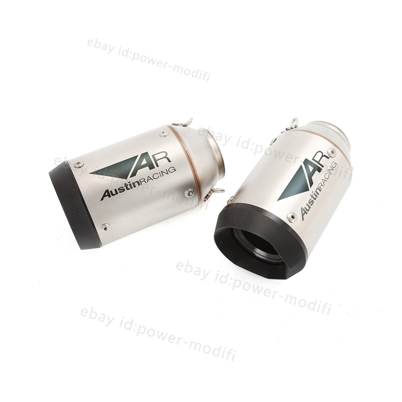 38-51mm Universal Motorcycle Exhaust Mufflers Pipe Carbon Tips For Yamaha Suzuki