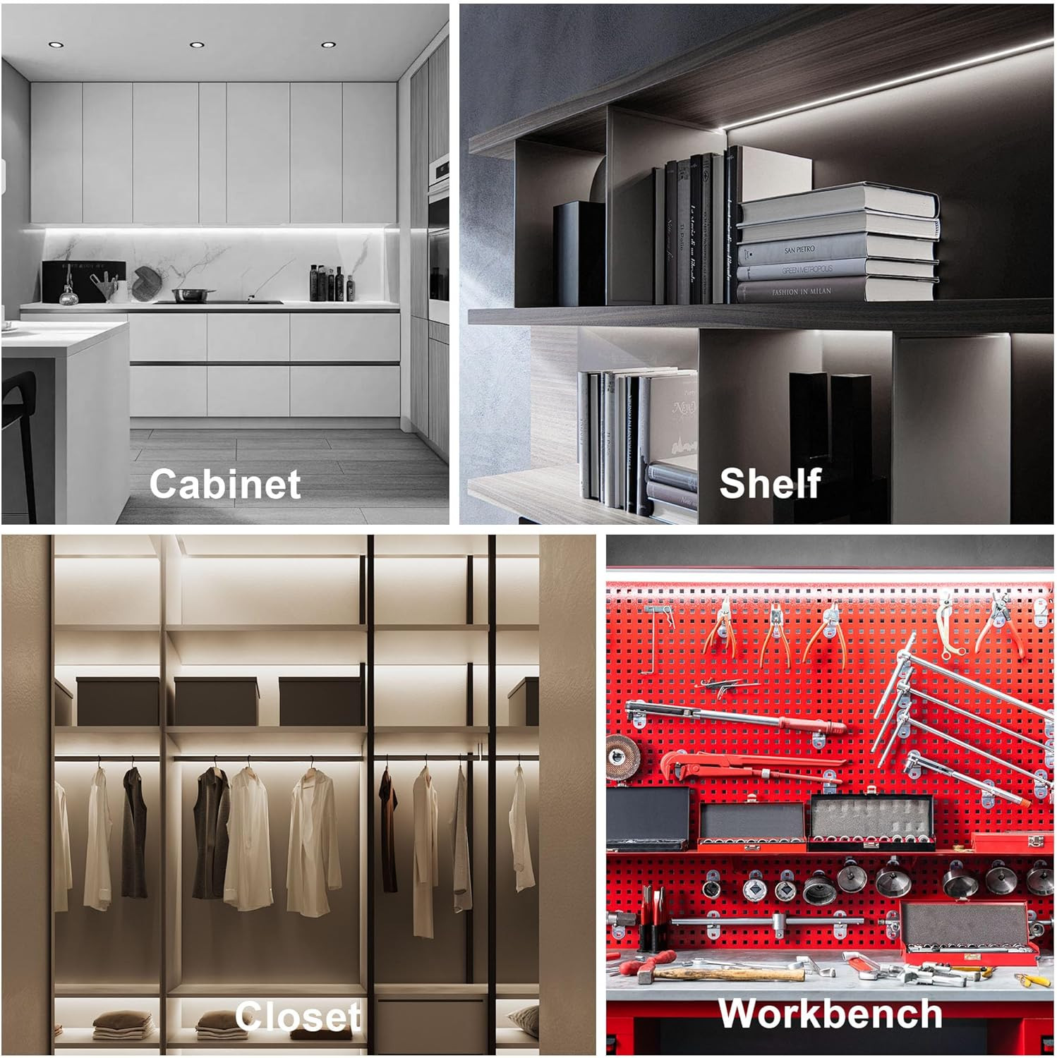 under Cabinet LED Strip Lighting Hardwired 24In, Ultra Bright Small LED Light Ba