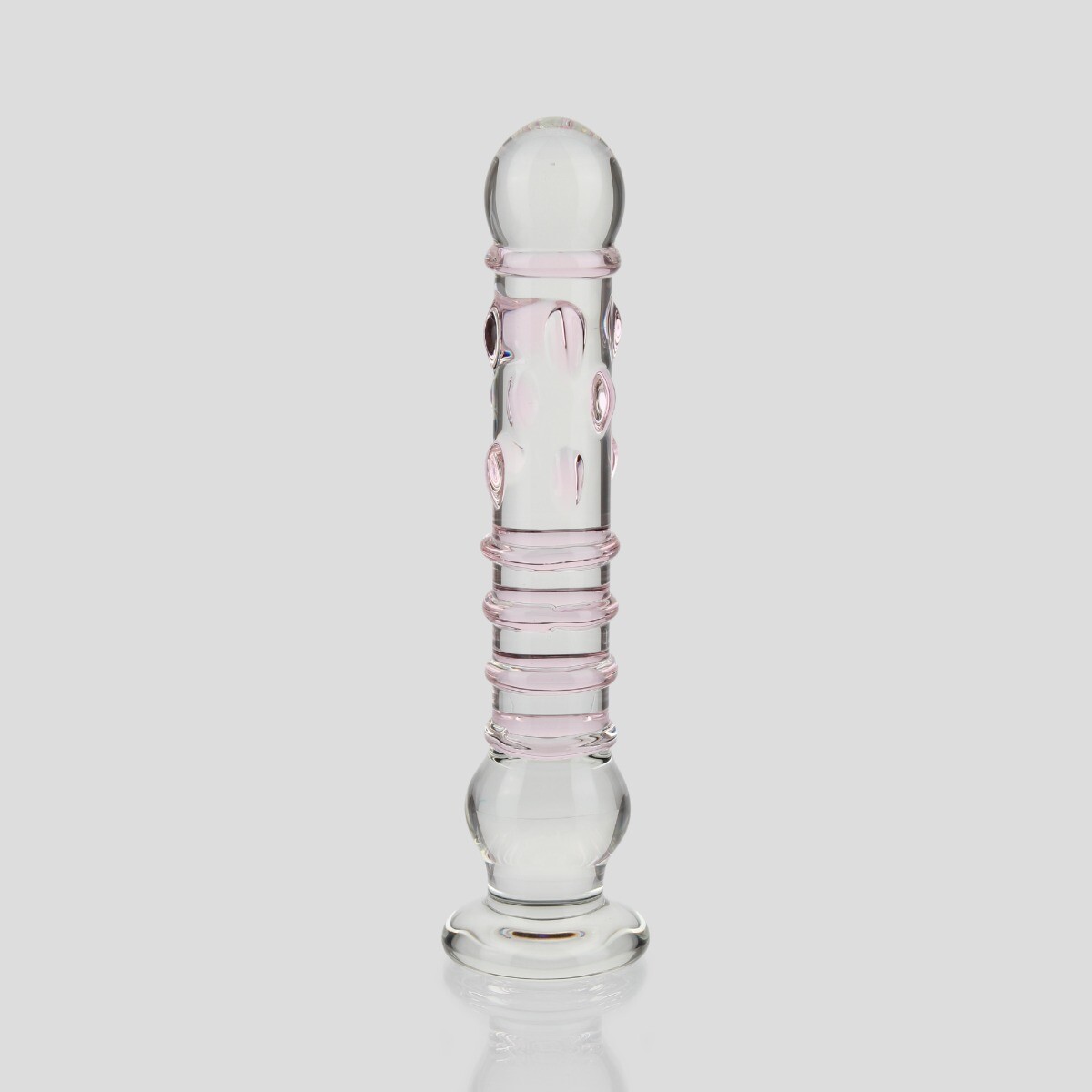 8.5" Large Glass G-spot Anal Dildo Dong Butt Plug Massager Probe Sex Toys