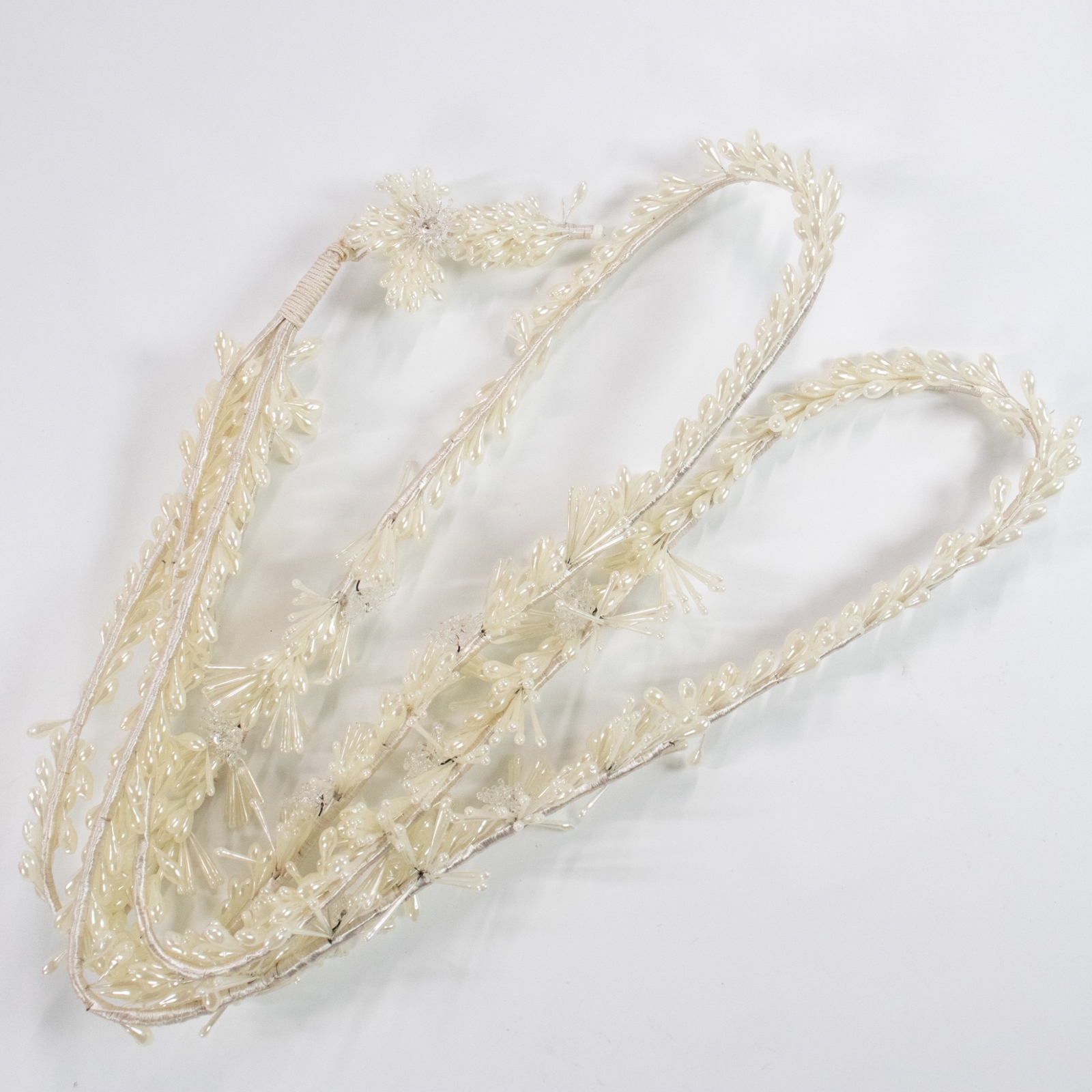 Vintage Antique Bridal Wax Flowers Blown Glass Flowers Wedding Yardage Trim