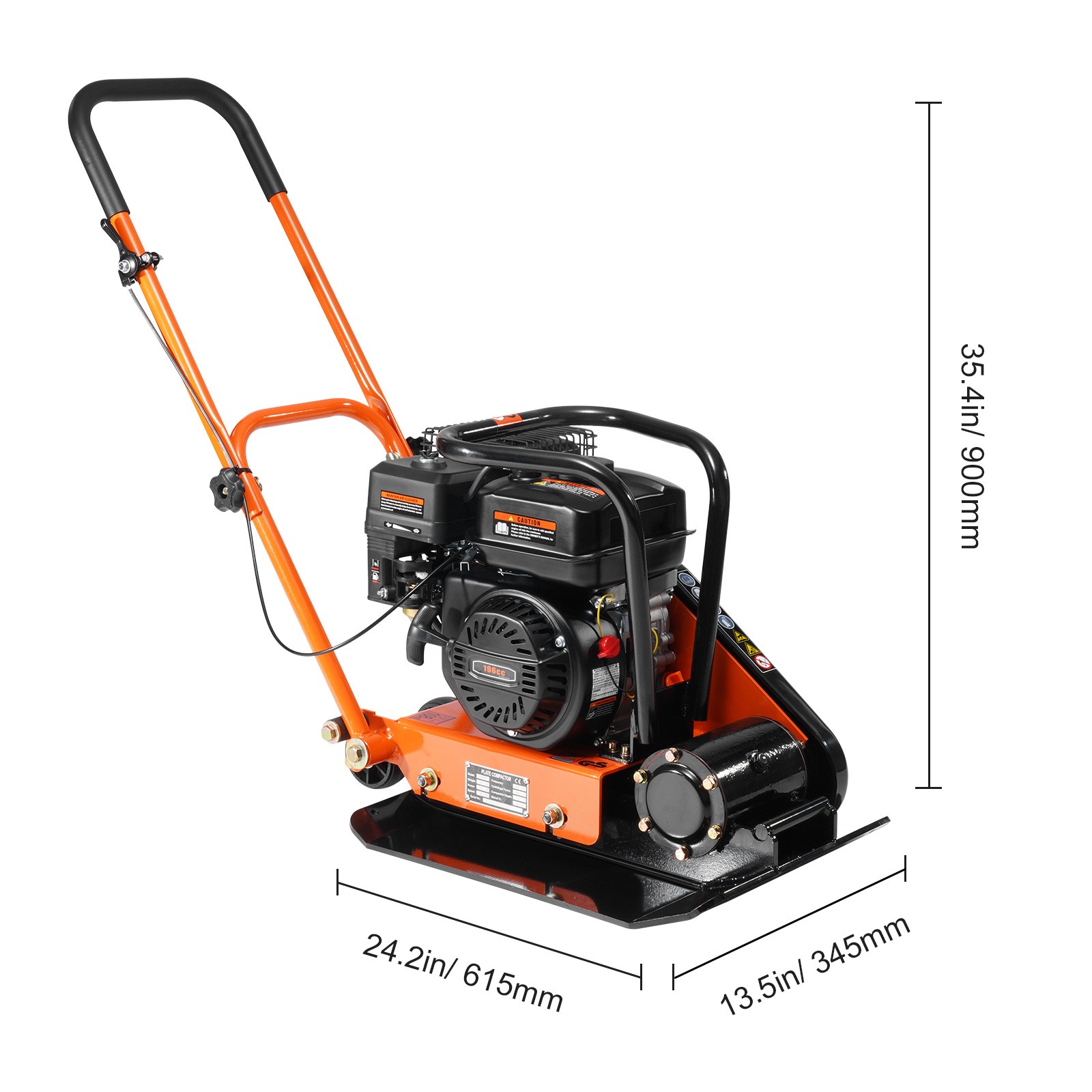 Plate Compactor 2.8/6.5 HP Force Vibratory Compaction Tamper for Walkways,Patios