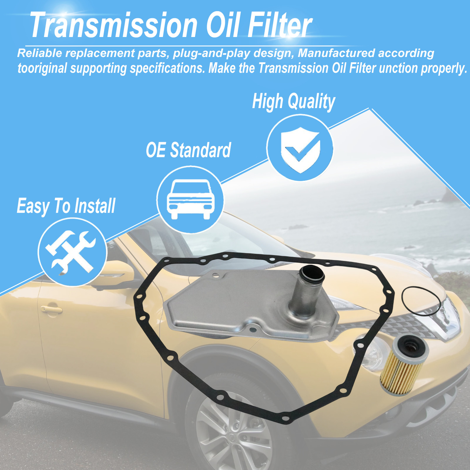 Auto Transmission Oil Filter &Gasket Kit Fits for Nissan SUZUKI MITSUBISHI Spark