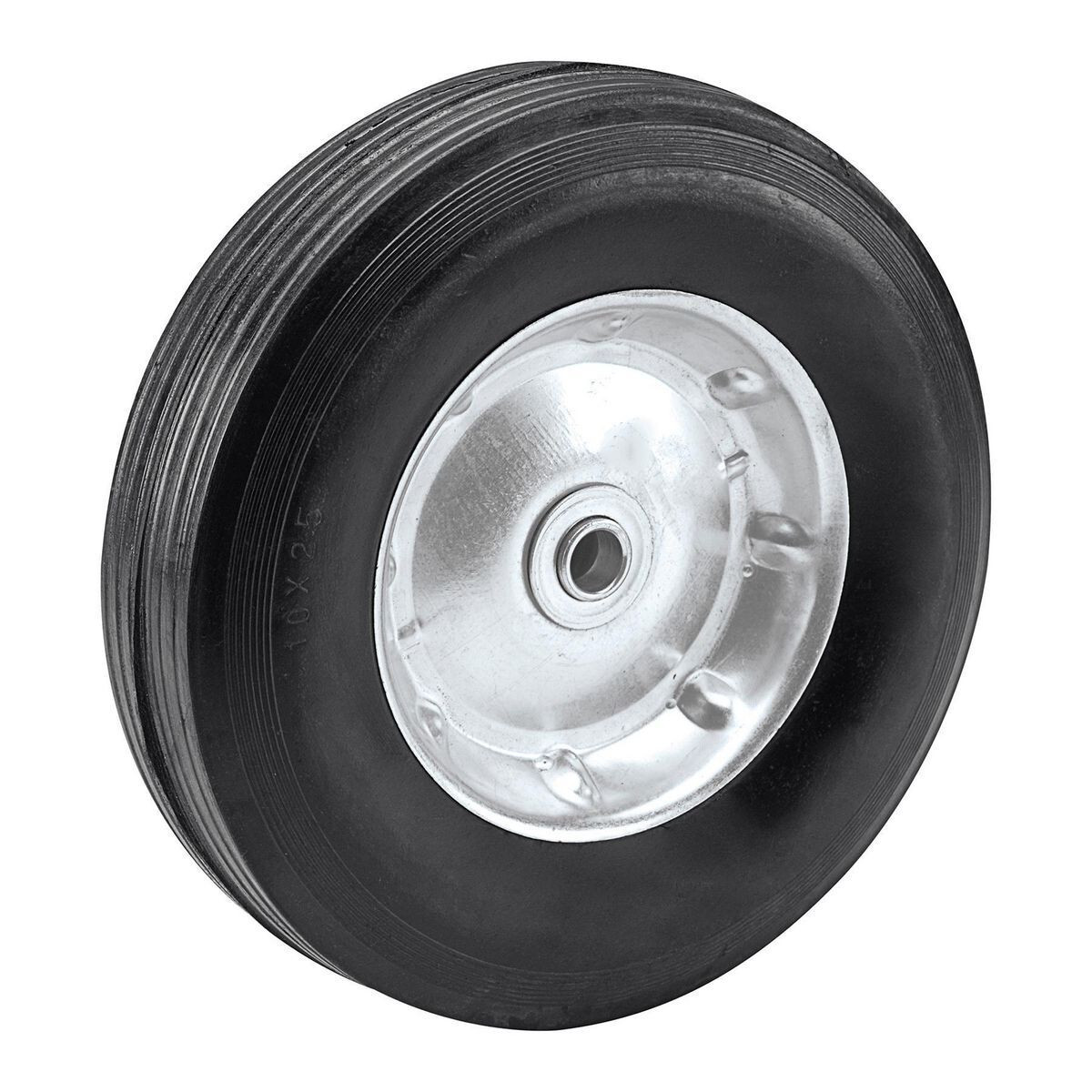 2pc 10" inch SOLID RUBBER DOLLY WHEELS Tire Rim wheel Hard Heavy duty cart