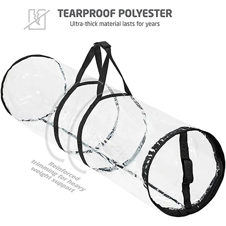 Waterproof Cylindrical Wrapping Paper Storage Bag fit 20 Rolls 40" Long Black US