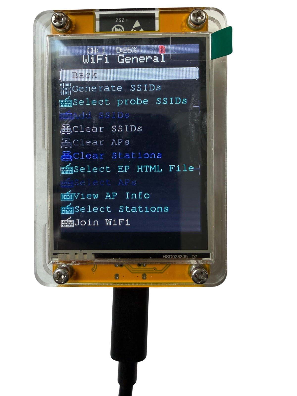ESP32 CYD Marauder WiFi Bluetooth Sniffer Touch Screen w/ Case (NEW UPDATE)