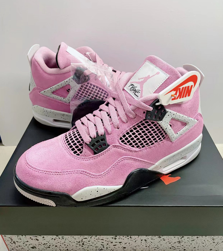 Jordan 4 Retro Pink Men/Women Mid Top Basketball Shoes