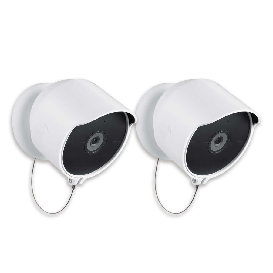 2 Pack Wasserstein Anti-Theft Mount For Google Nest Cam (Battery) - White