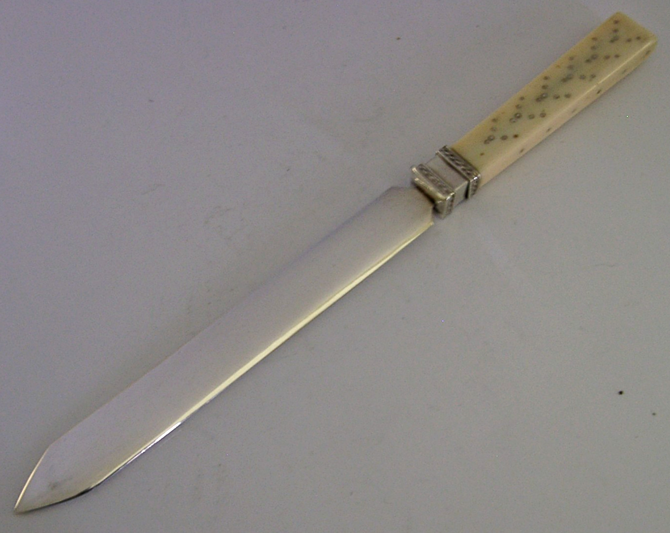 RARE SUPERB ENGLISH SOLID STERLING SILVER LETTER ENVELOPE OPENER 2000 HEAVY 110g