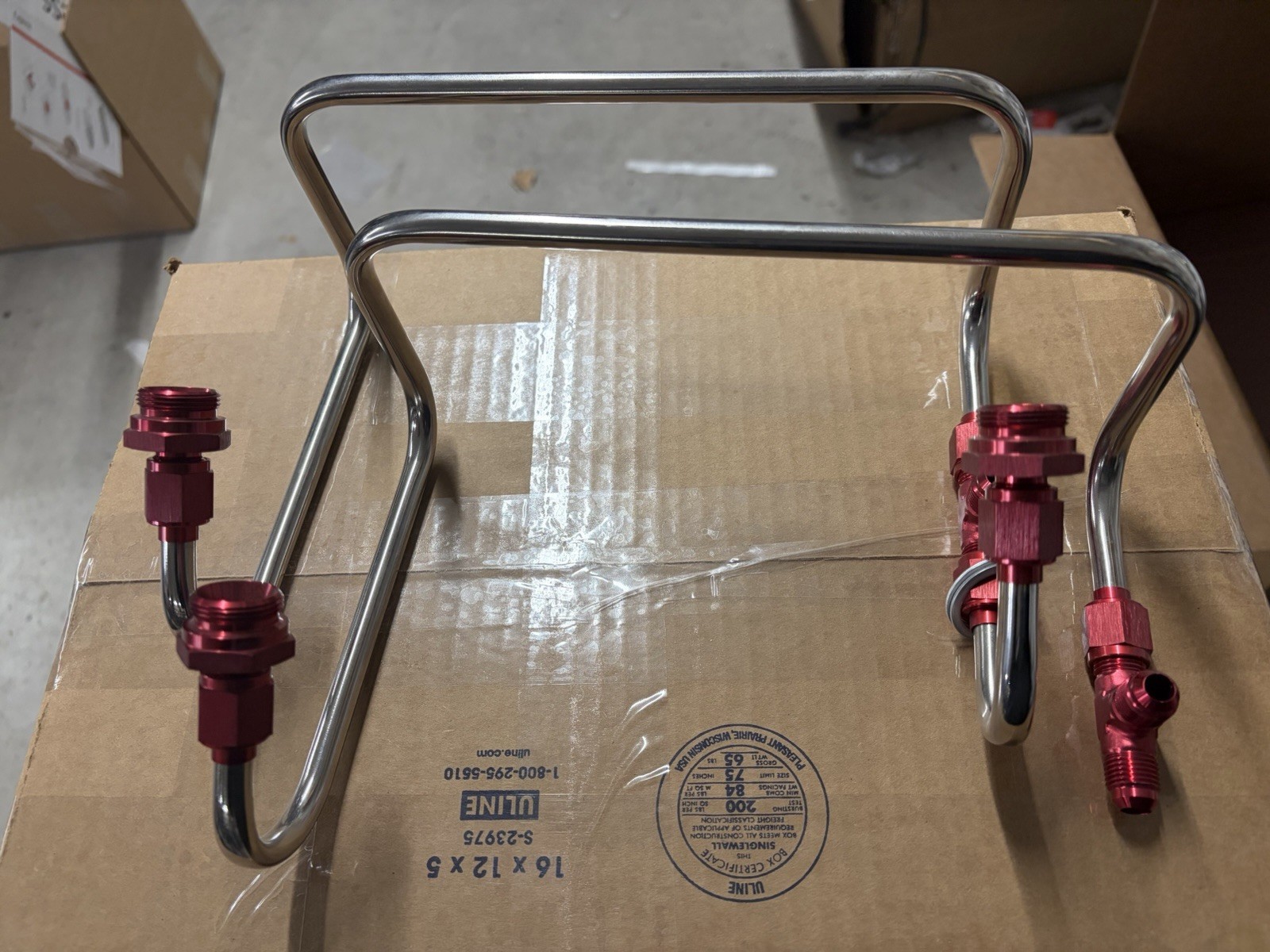 Mooneyham Blowers Holley carb stainless side saddle fuel lines Blower Tunnel ram