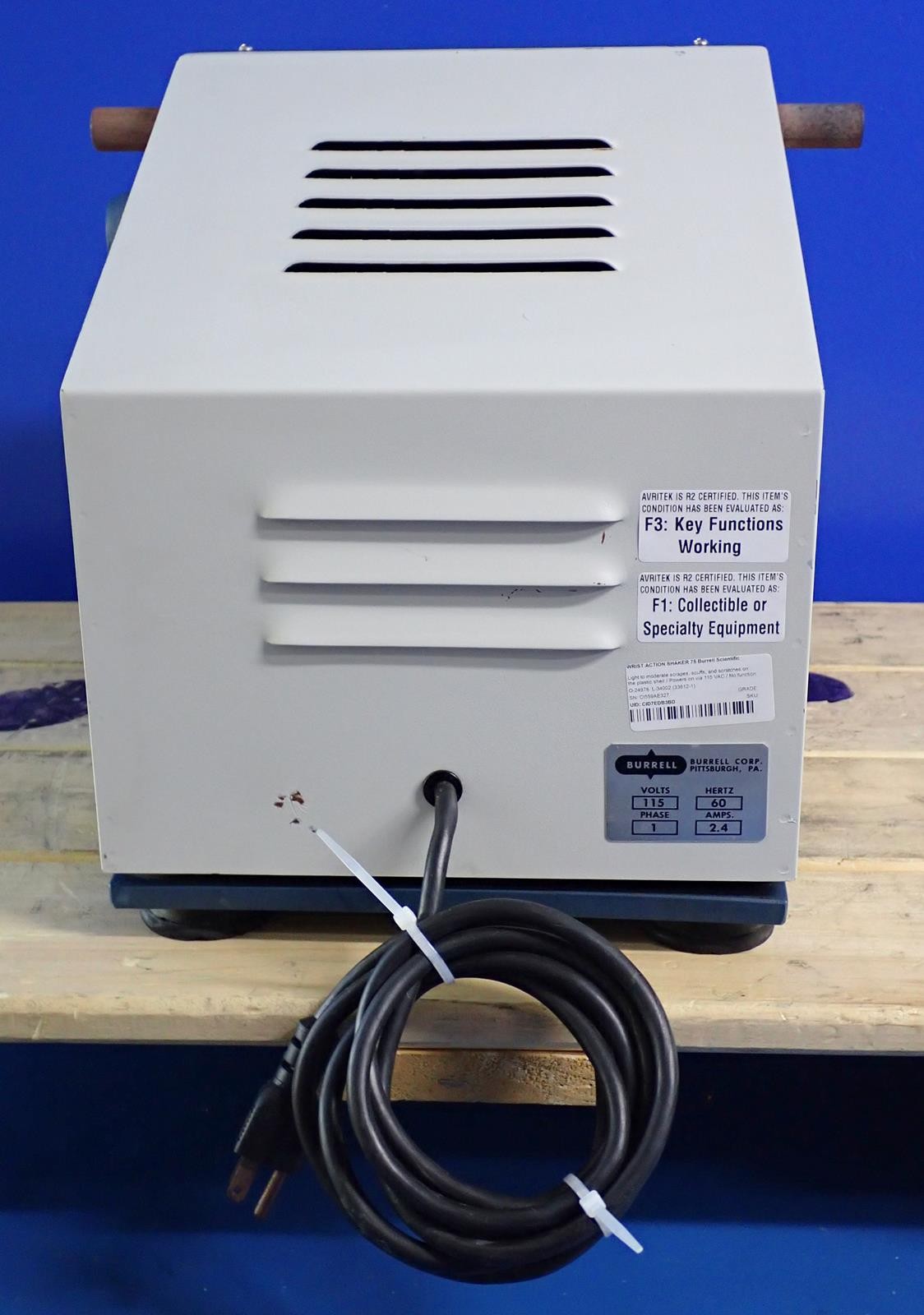 Burrell Scientific Model 75 Wrist Action Shaker with Power Cord