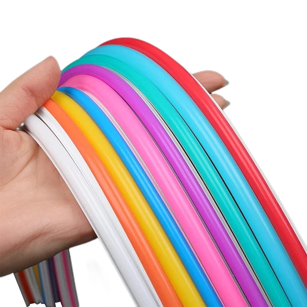 Separated Neon Flexible LED Light Strip Cover 8mm DIY Bendable Silicone Diffuser