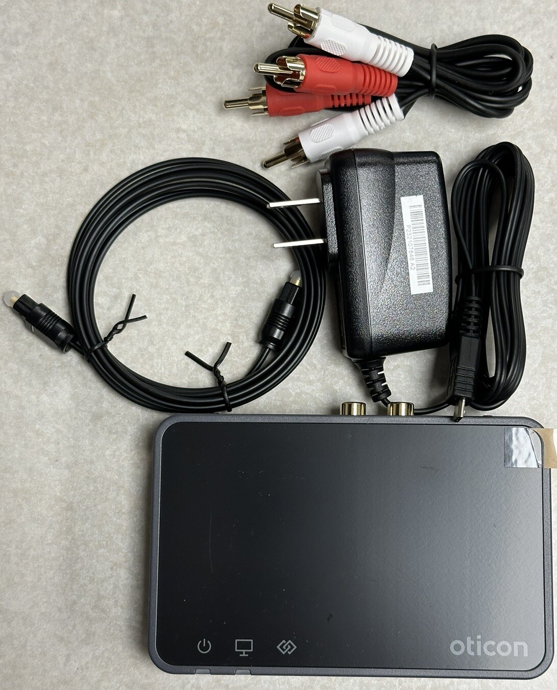 Oticon TV3 Bluetooth box. All Cables included. Very Lightly Used. 30 Day Return