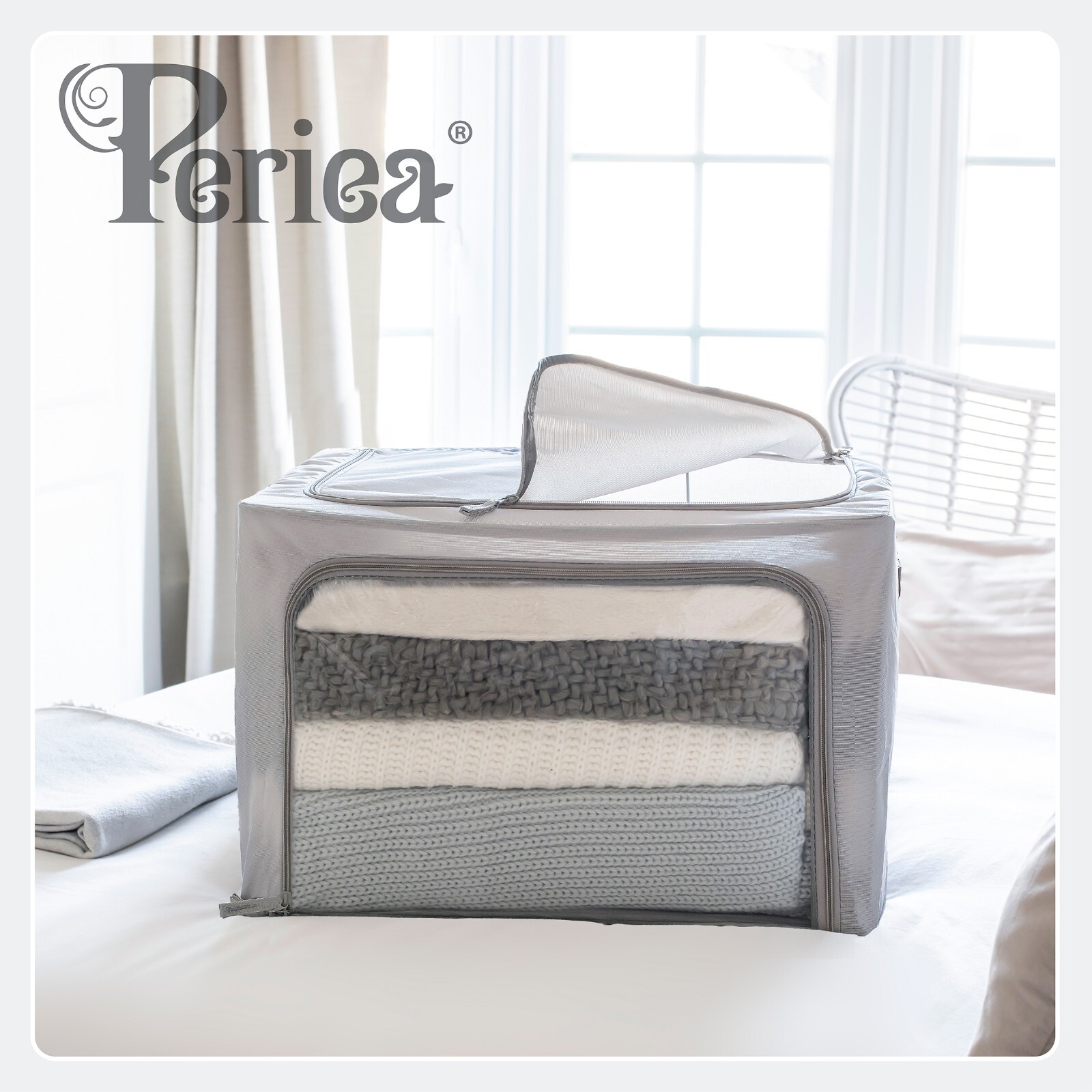 Periea - Beau - Collapsible Home Storage Boxes with Steel Frames - 5 Sizes