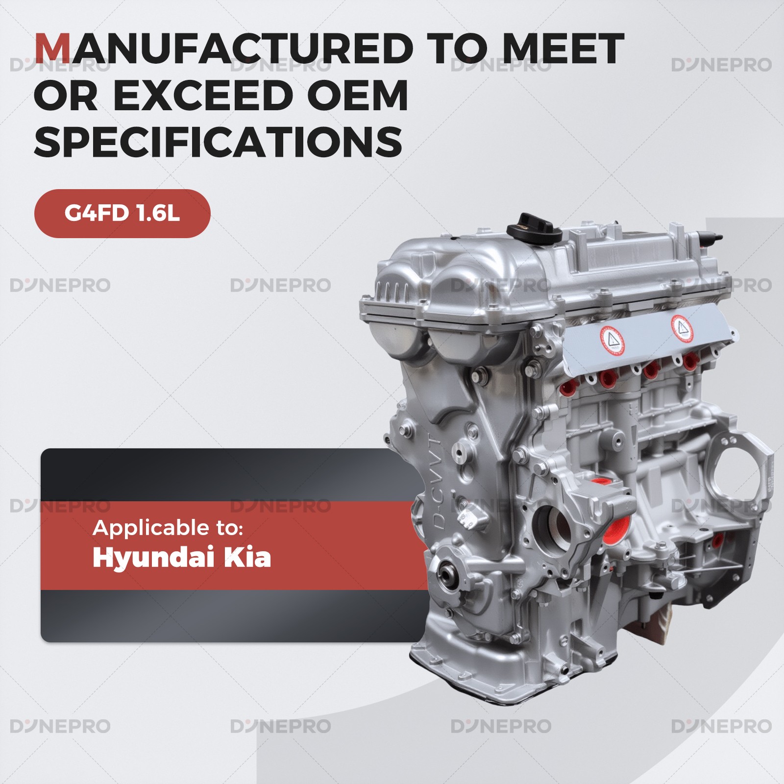 G4FD 1.6L Engine Assy Long Block GAS For Hyundai Accent Veloster Kia 2012-2019