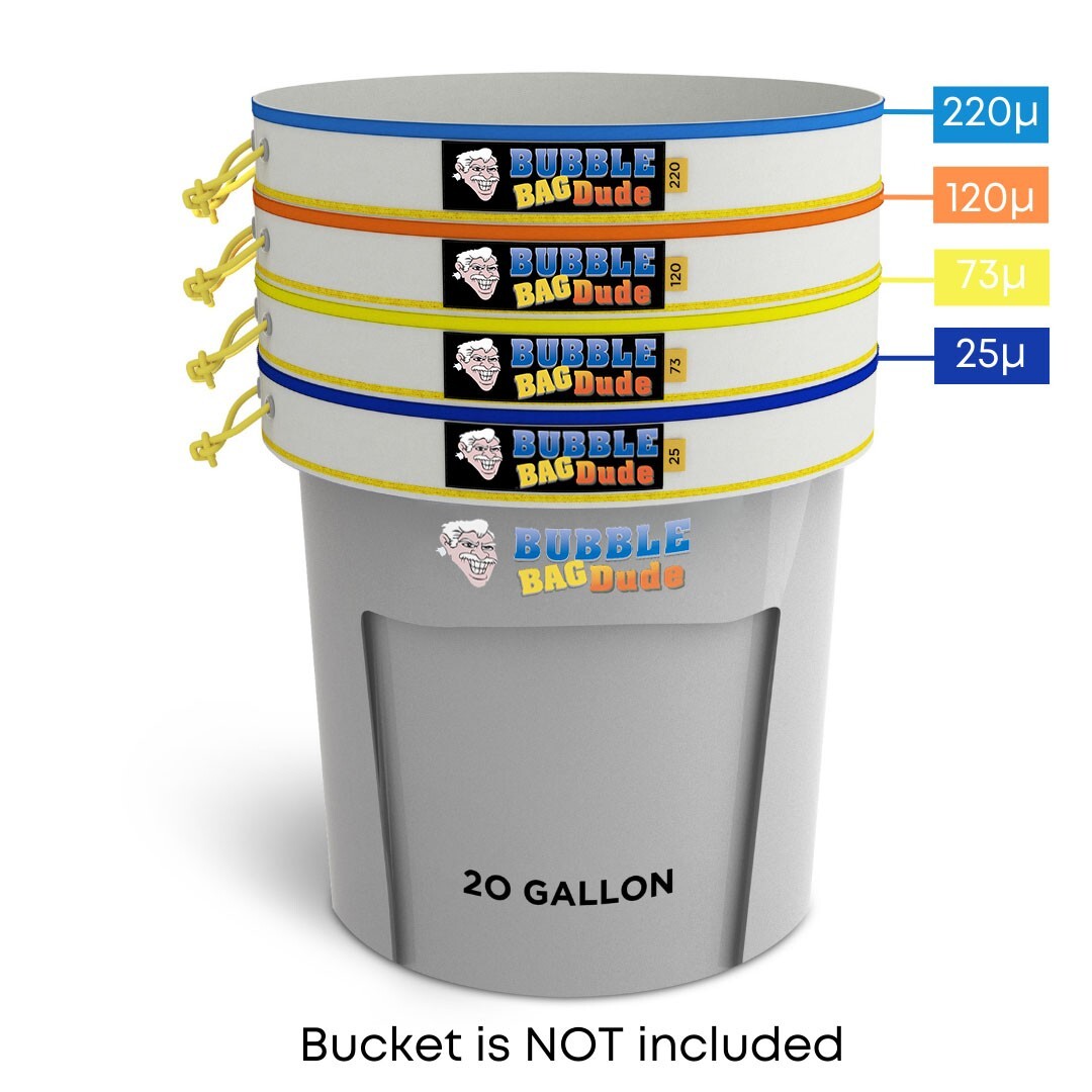 Bubble Bag BUBBLEBAGDUDE 20 GAL - 4 Bag Kit All Mesh Bubble Hash Bags Extractor