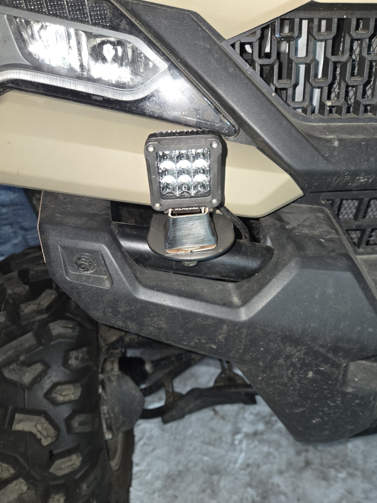 CF MOTO UFORCE 1000 AND 1000XL FRONT POD LIGHT RAW STEEL BRACKETS