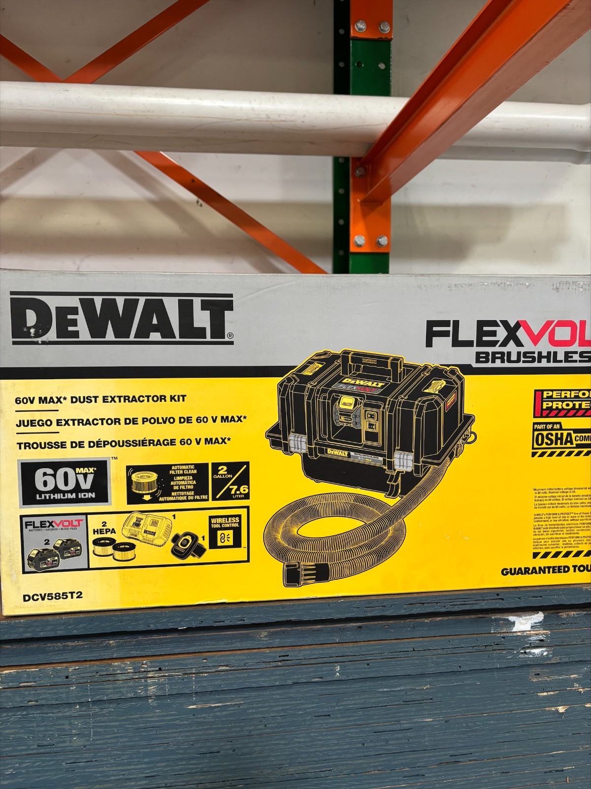 Dewalt DCV585T2 60V MAX* FLEXVOLT® Cordless Dust Extractor Kit