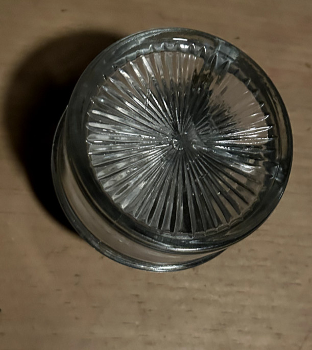 Rexall Vintage Glass Inkwell Apothecary Jar with Metal Lid, Used