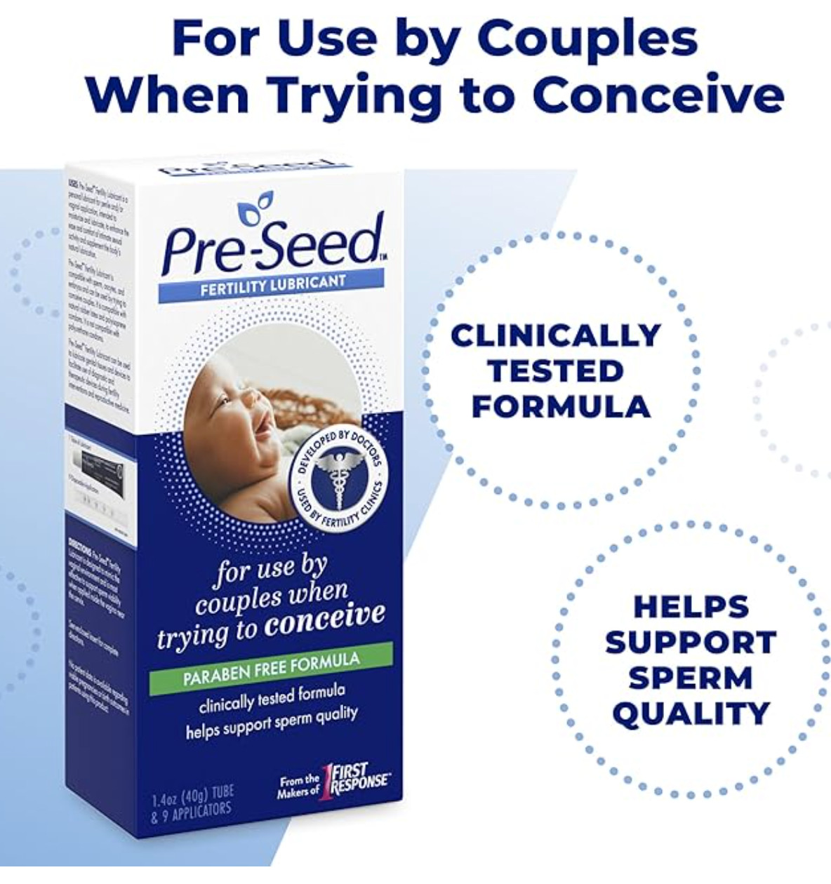 Pack of 3 Pre-Seed Fertility Lubricant, For Use by Couples Trying to Conceive