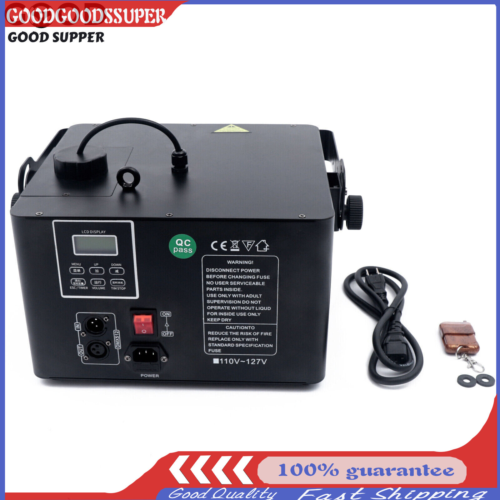 1500W Low Profile Hazer Haze Smoke Machine DMX Theater DJ Party Stage Effect