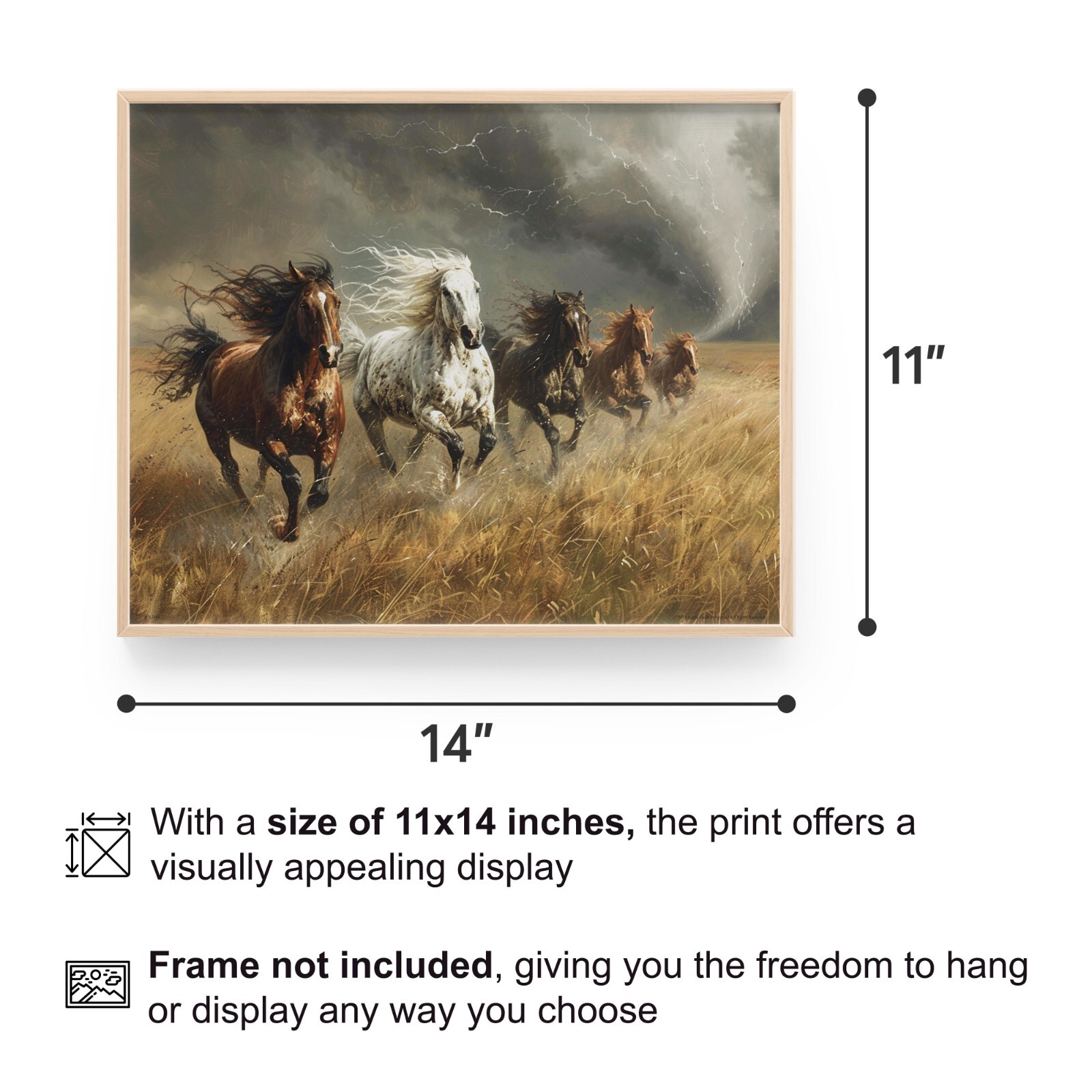 Wild Horses Art Print Cowgirl Horse Riding Artwork Rodeo Western Wall Art Decor