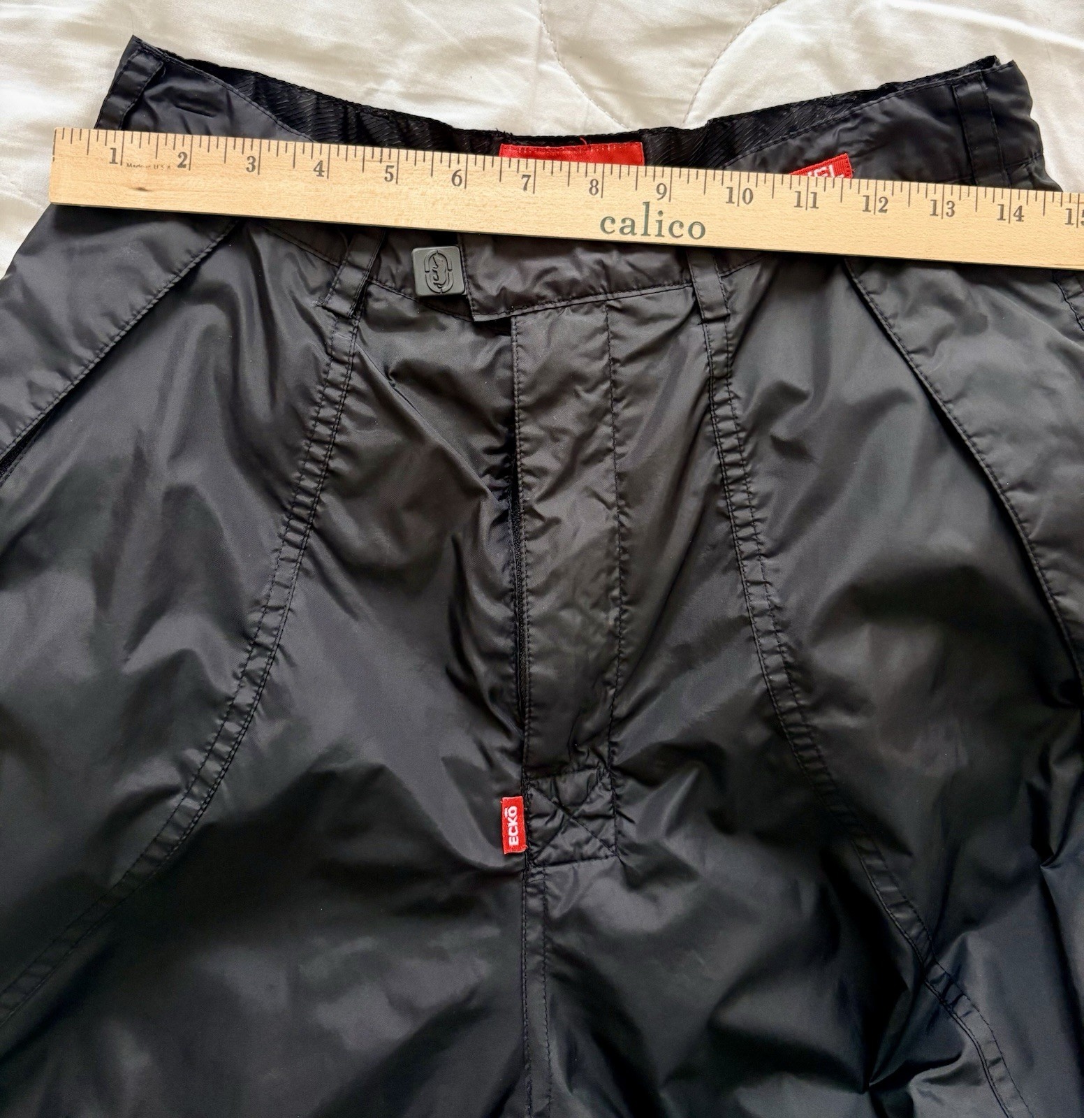 Vintage Ecko Marvel Wolverine SnowBoard Ski Pant Sz 30 Black Hologram Logo Korea