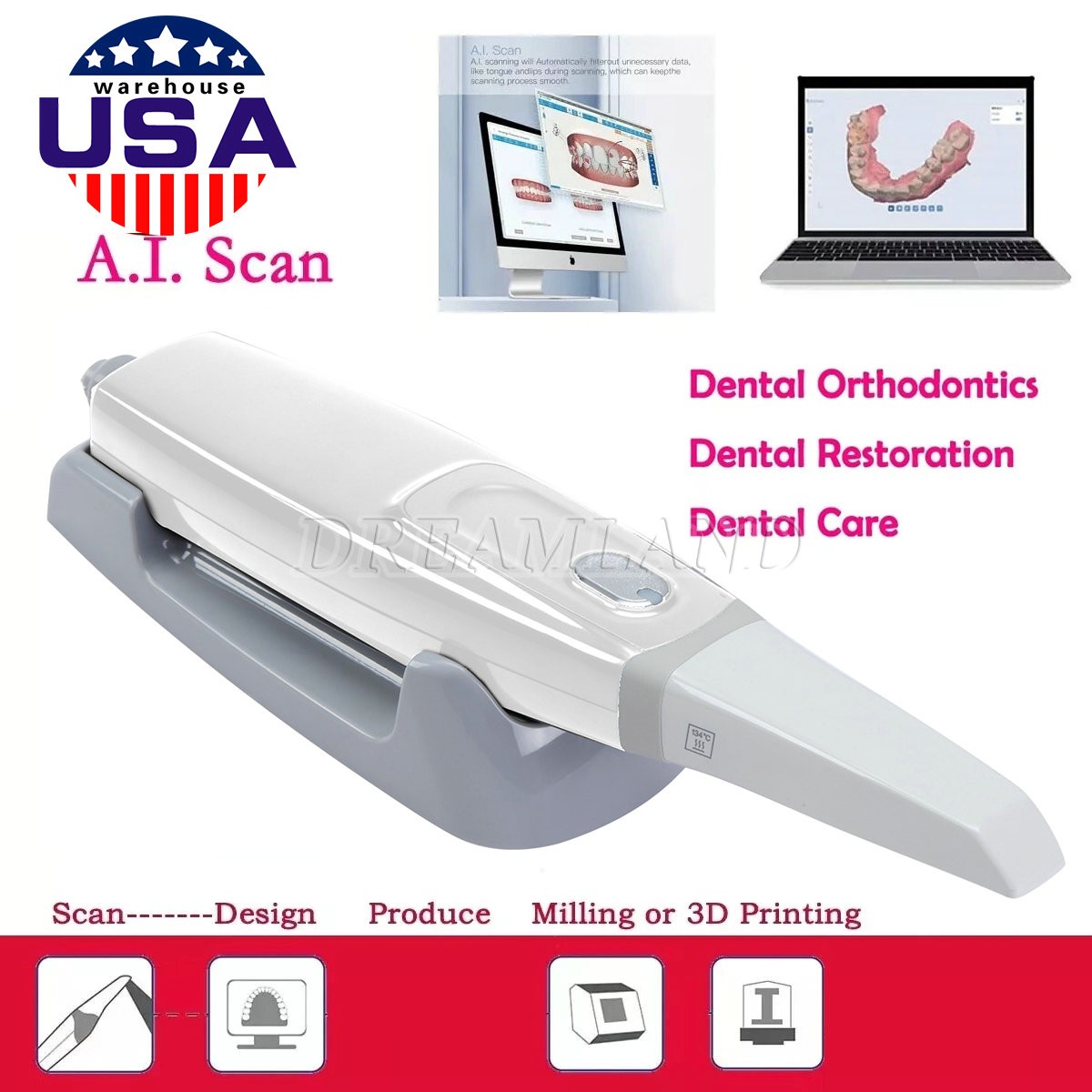 Dental Intraoral 3D Scanner Scanning Software CAM CAD Digital Impressionist