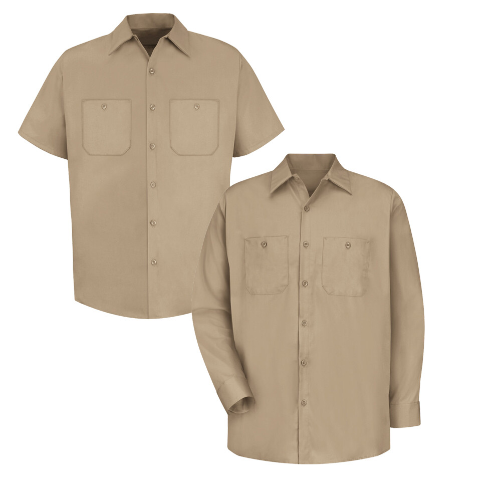 Red Kap Men's 100% Cotton 2-Pocket Work Shirt Industrial Uniform