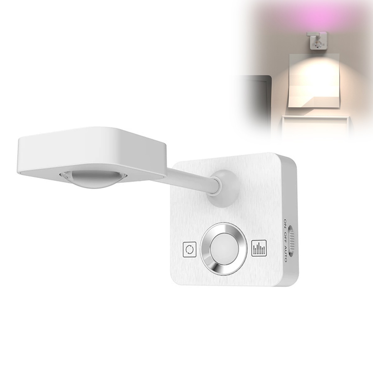 Rechargeable LED Spotlight for Indoor, Wireless RGB Spot Light with