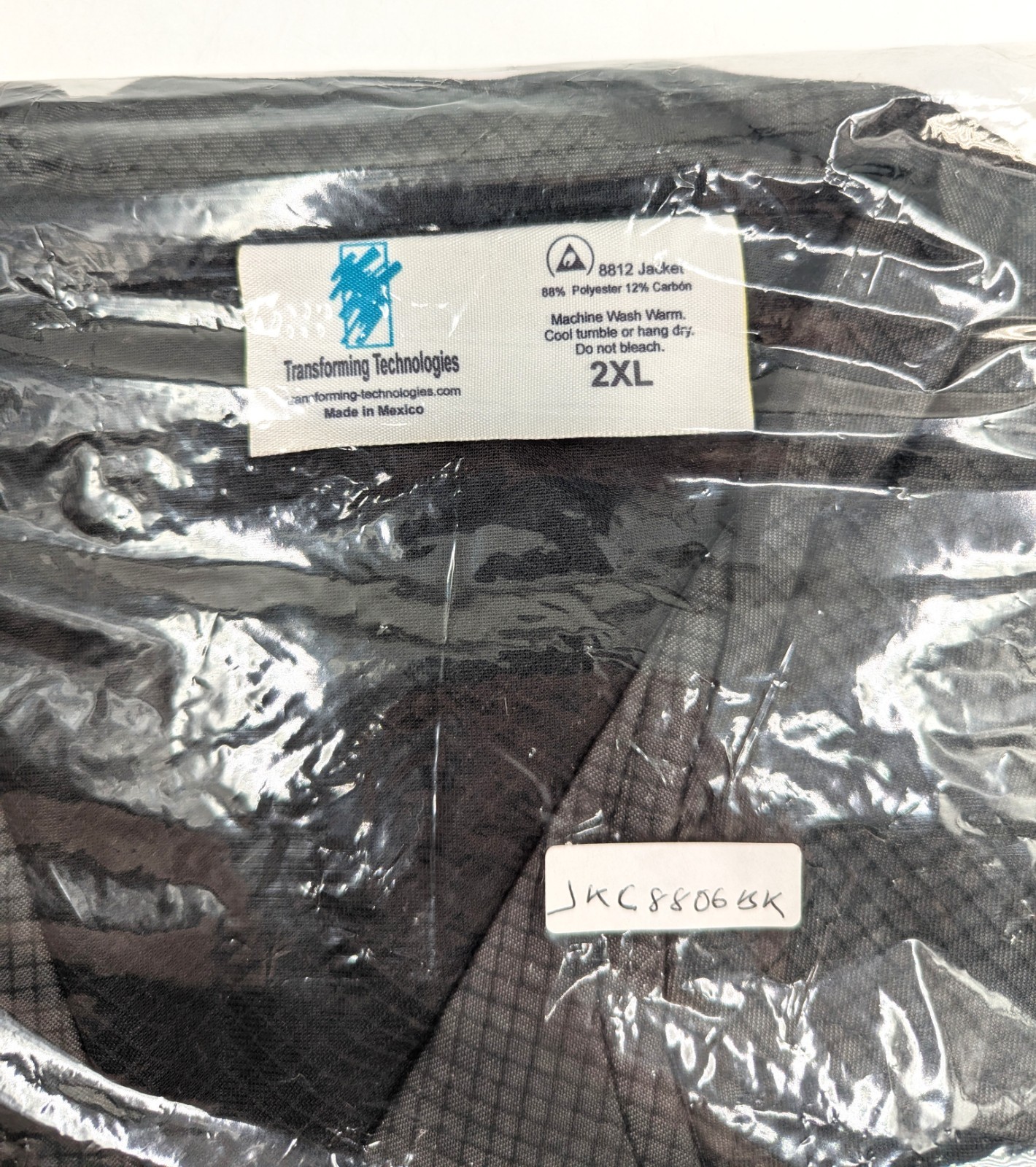 NOS! Transforming Tech ESD Jacket, Lightweight Poly-Carbon Blend 2XL Black