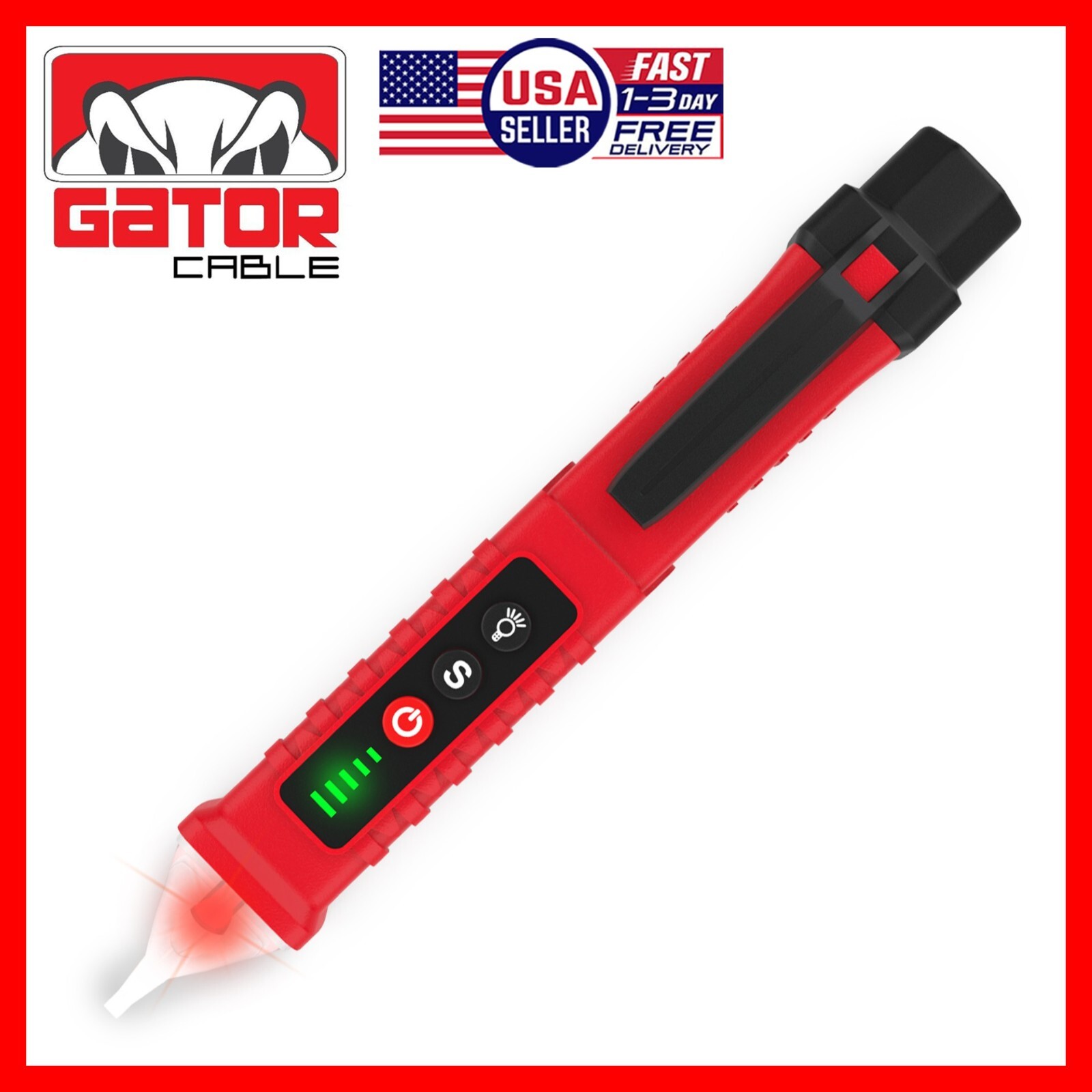 Voltage Electric Tester Volt Detector Test Pen Non-Contact Sensor AC DC 12-1000V
