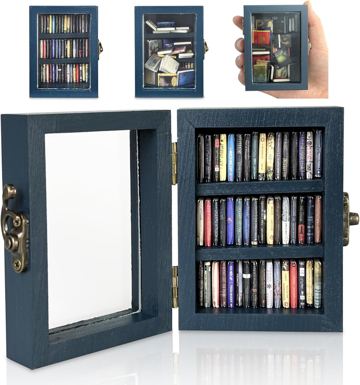 Anxiety Bookshelf Mini Bookshelf Ornament Miniature Bookshelf Decor Shake Booksh