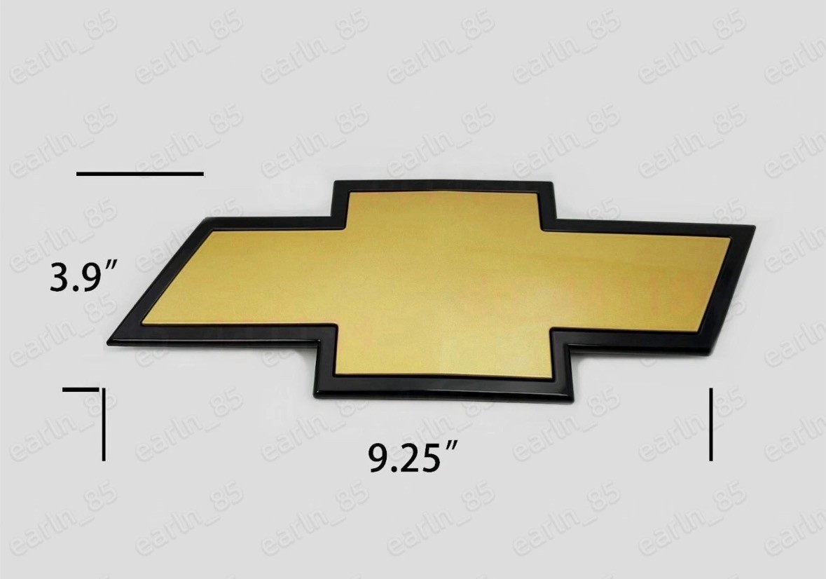 Front Bowtie Emblem Gold Black 2007-13 Silverado 1500 & 2007-2010 2500HD 3500HD