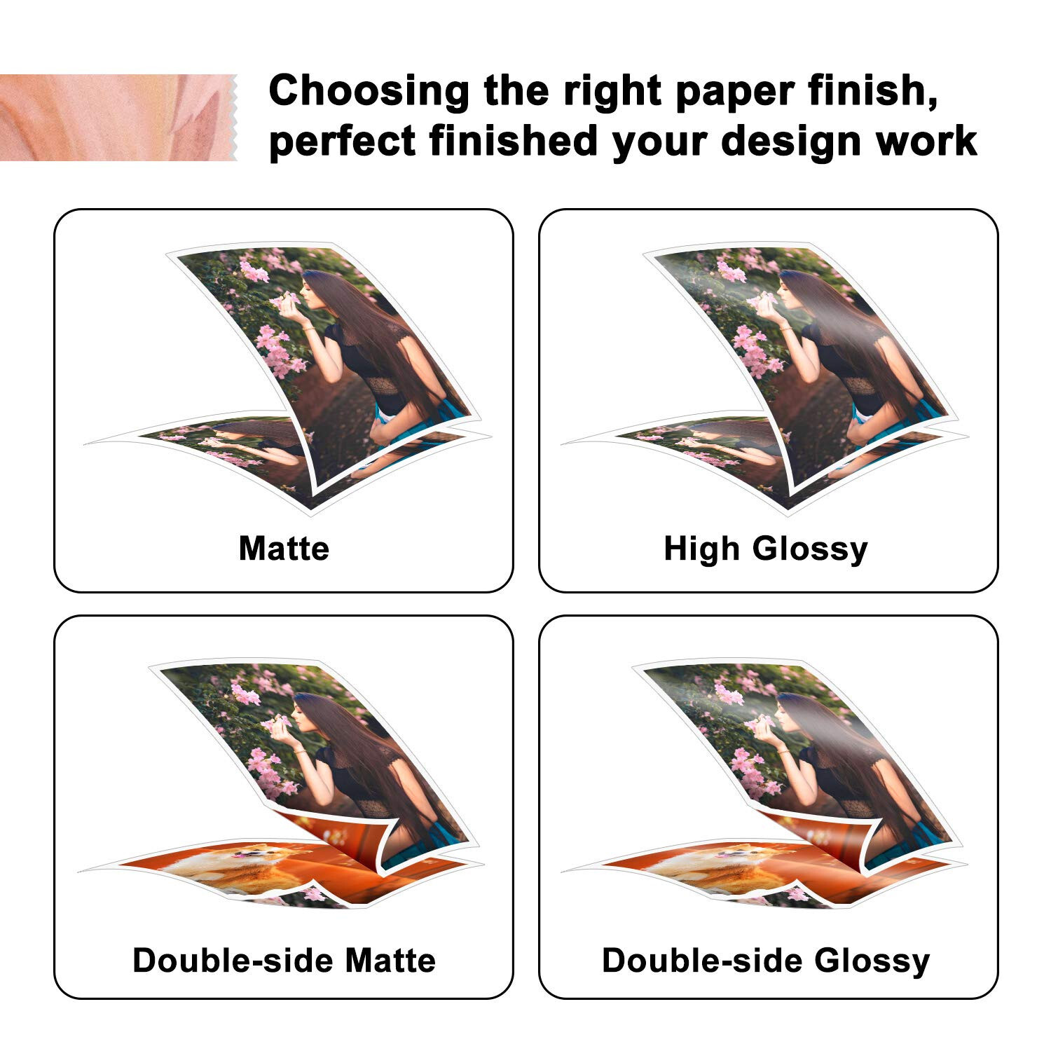 Koala Double Sided Photo Paper 8.5x11 Glossy 69lb Heavy Cardstock Inkjet Printer