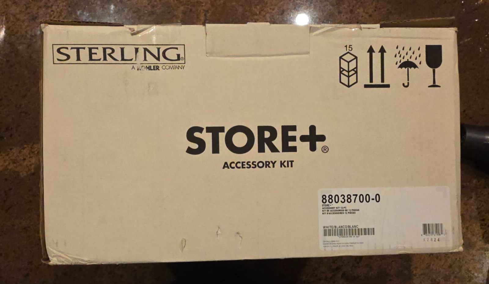 Kohler STERLING STORE+ 88038700-0 12 Piece Wall Mounted Shower Caddy in White