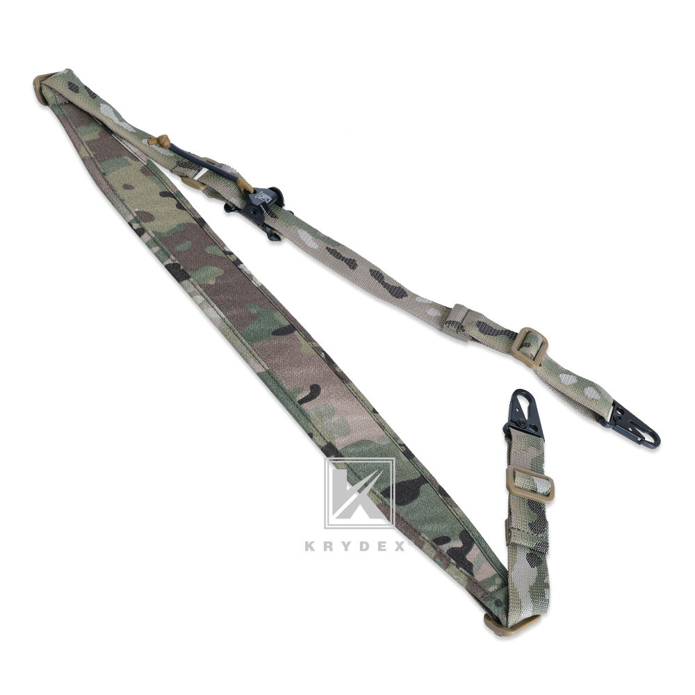 KRYDEX Modular Sling 2/1 Point Padded Tactical Shooting Sling Durable Multicam