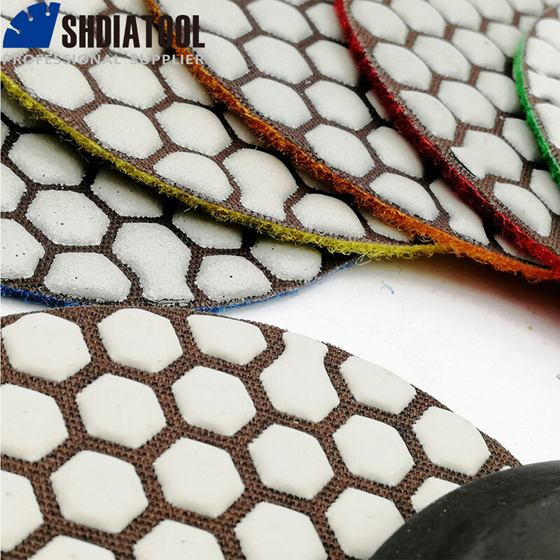 4" Diamond Polishing Pads Granite Marble Tile Sanding Discs 5/8-11 Backer x