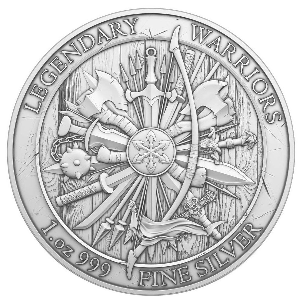 1 Troy oz William Wallace Design .999 Fine Silver Round
