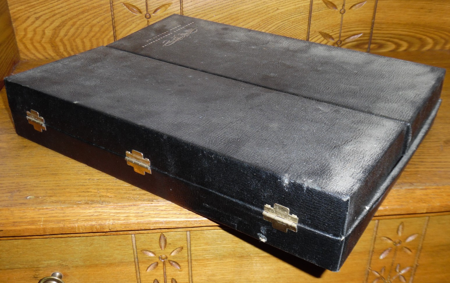 Vintage Wm. Rogers International Silver Plate Presidential 34 Spoon Set In Case