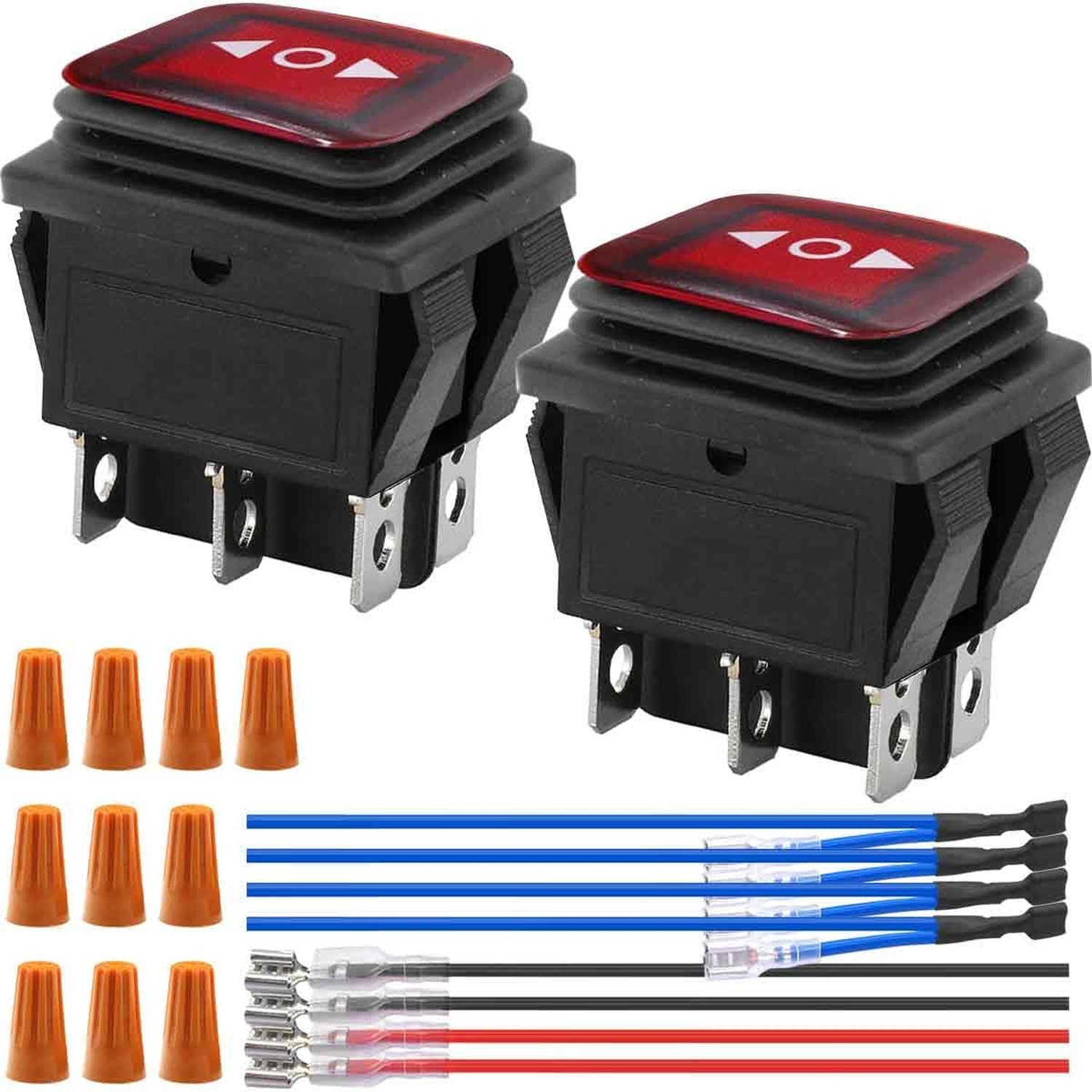 Momentary Rocker Switch Polarity Reverse Switch DC 12V 10A Motor Control Togg...