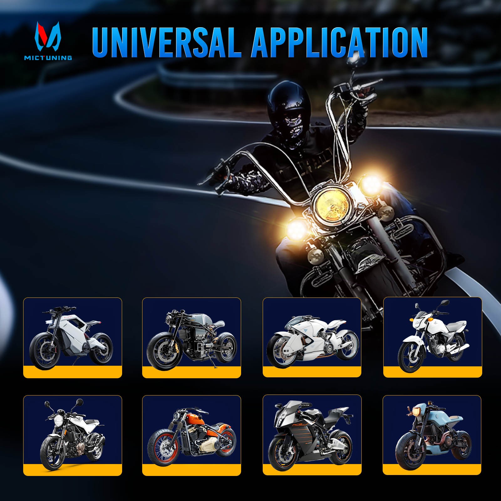 2x 4.5" Motorcycle Round LED Driving Work Light Pods Fog Spotlight w/Amber Cover