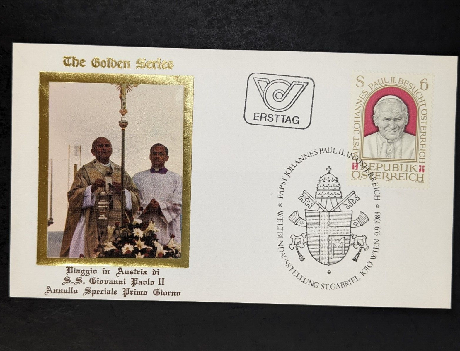 Pope John Paul II, The Golden Series Trip to Austria, 6 Covers Plus Stamps