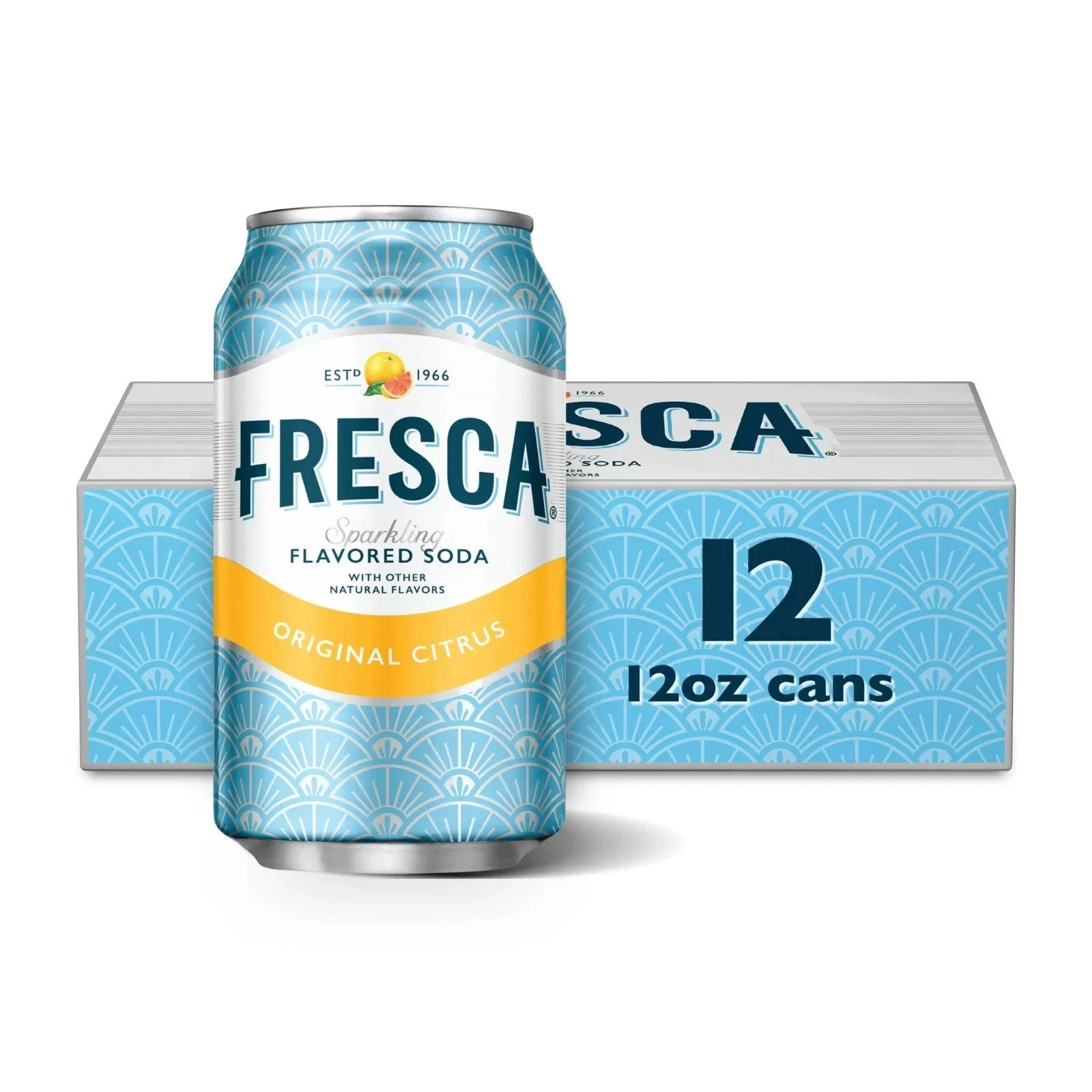 Fresca Grapefruit Citrus Soda Pop, 12 fl oz, 12 Pack Cans