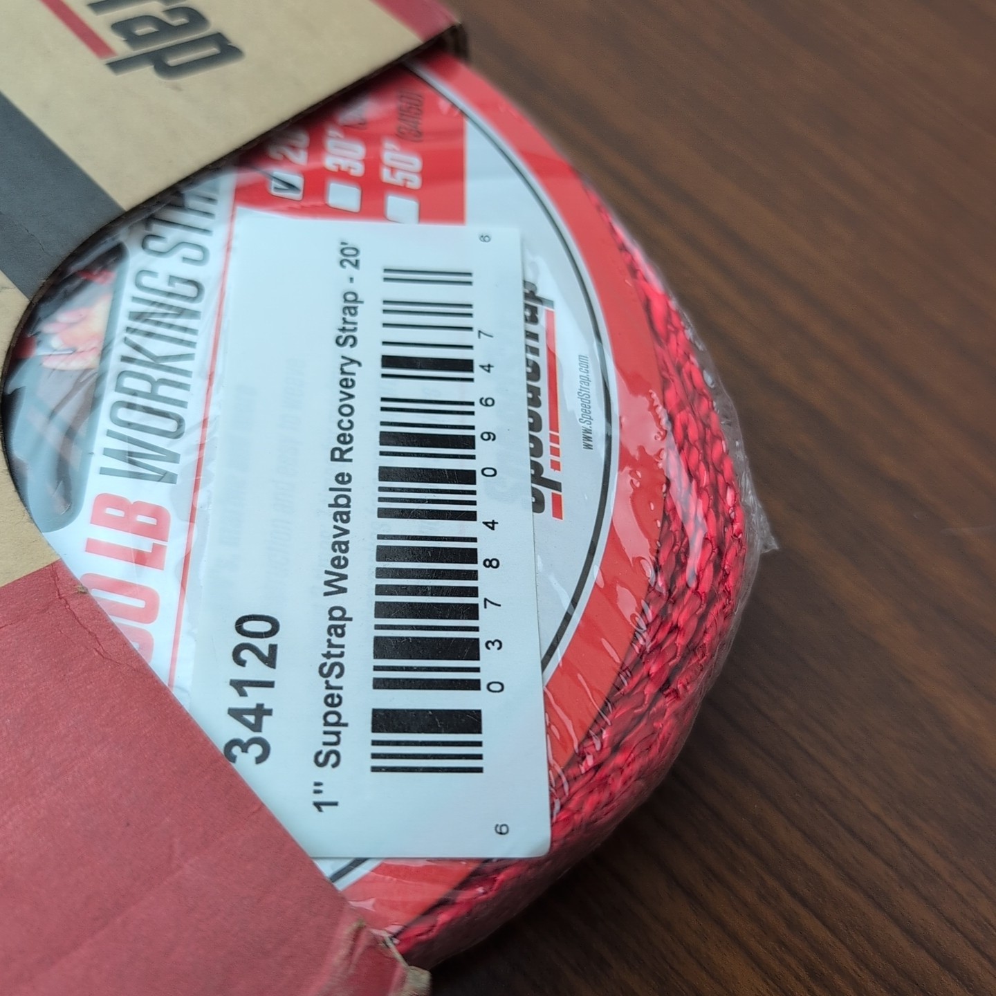 SpeedStrap 34120 SuperStrap Weavable Recovery Tow Strap 1" x 20' 7,000lb UTV