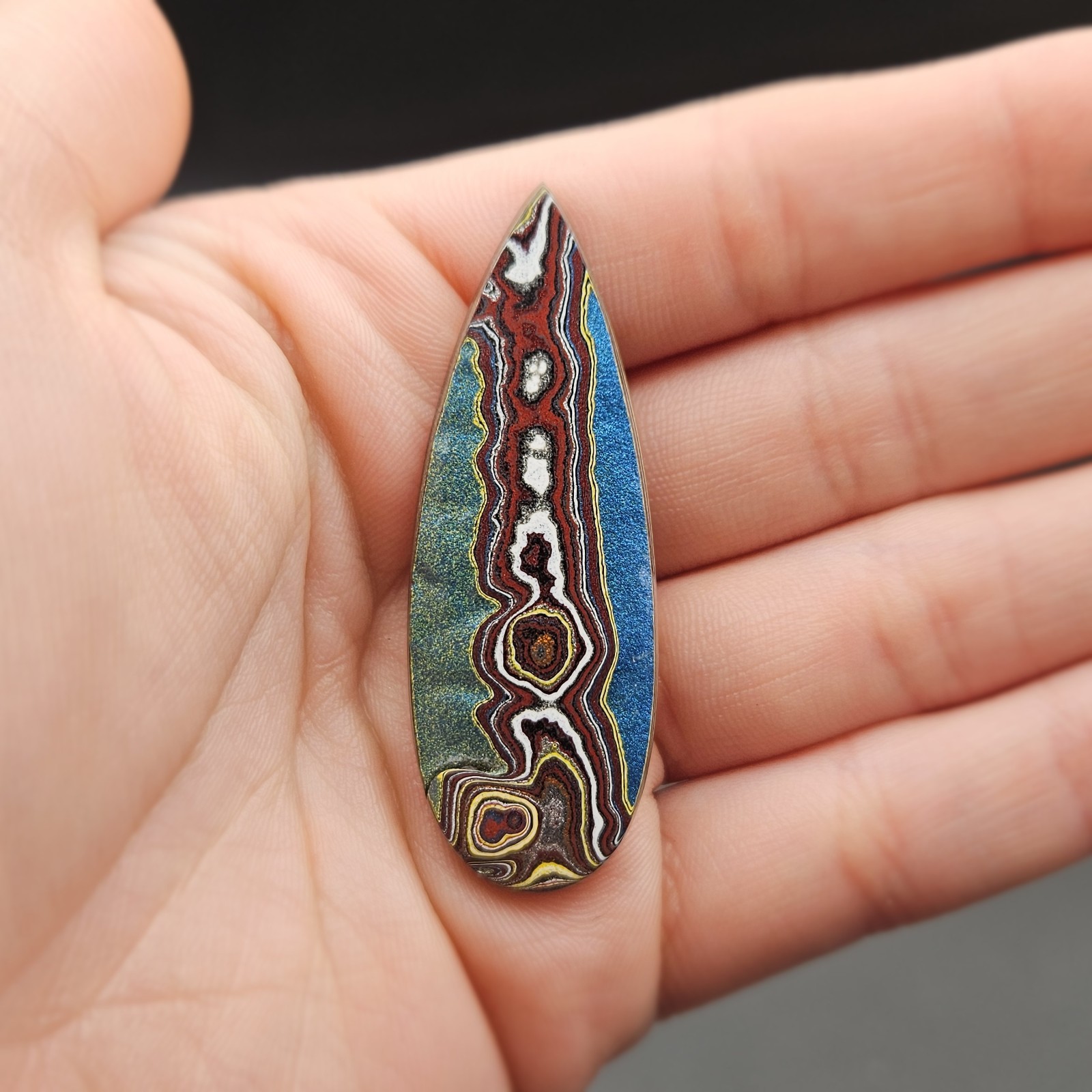 TOP SHELF VINTAGE(2000-2010) CORVETTE FORDITE DETROIT AGATE CABOCHON