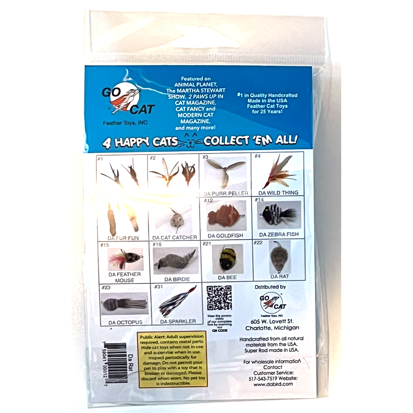 3 (THREE) Go Cat Da Rat Refills for Wand Pole Bee Mouse Interactive Kitten FUN