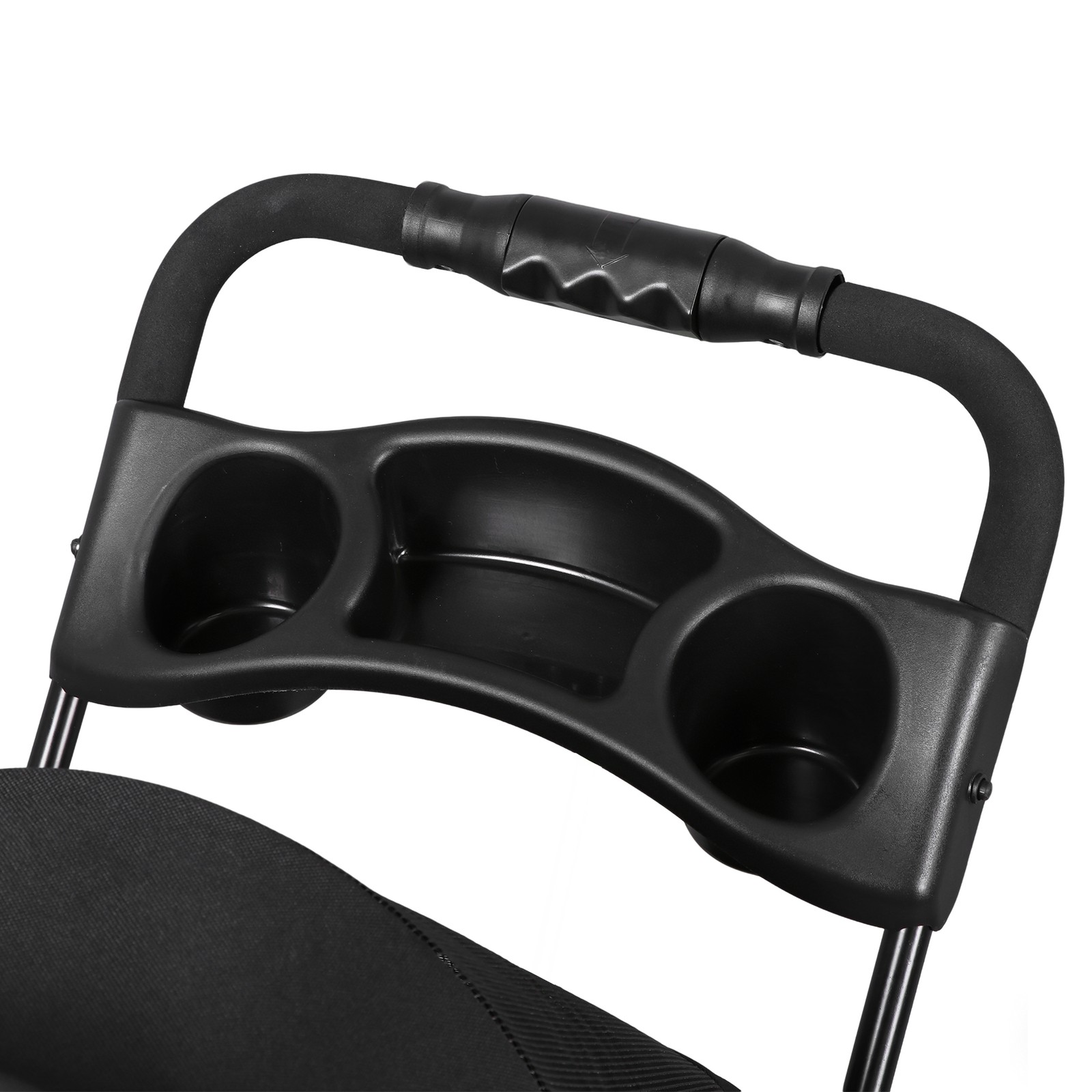 Pet Stroller Foldable Dog Cat Jogger Stroller w/4 Wheels Detachable Basket Black