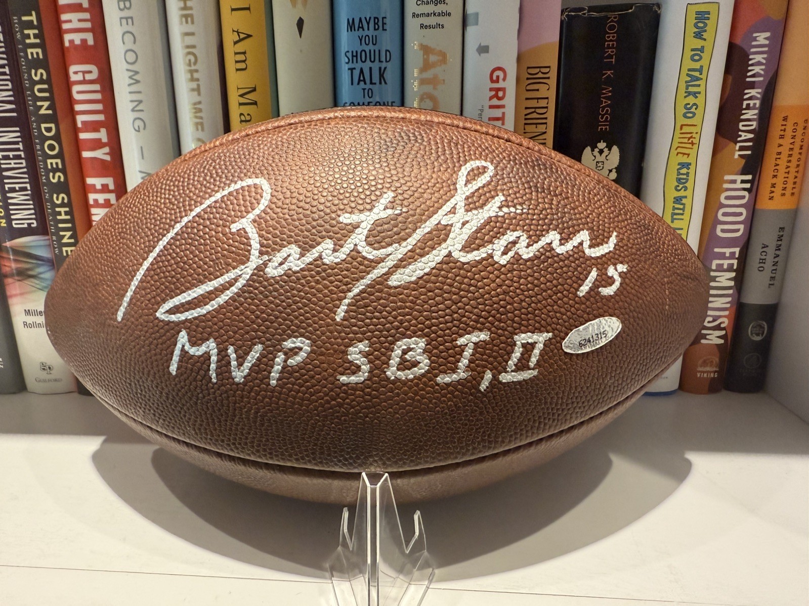 Bart Starr MVP SB I II Signed Autographed The Duke Game Football TriStar COA