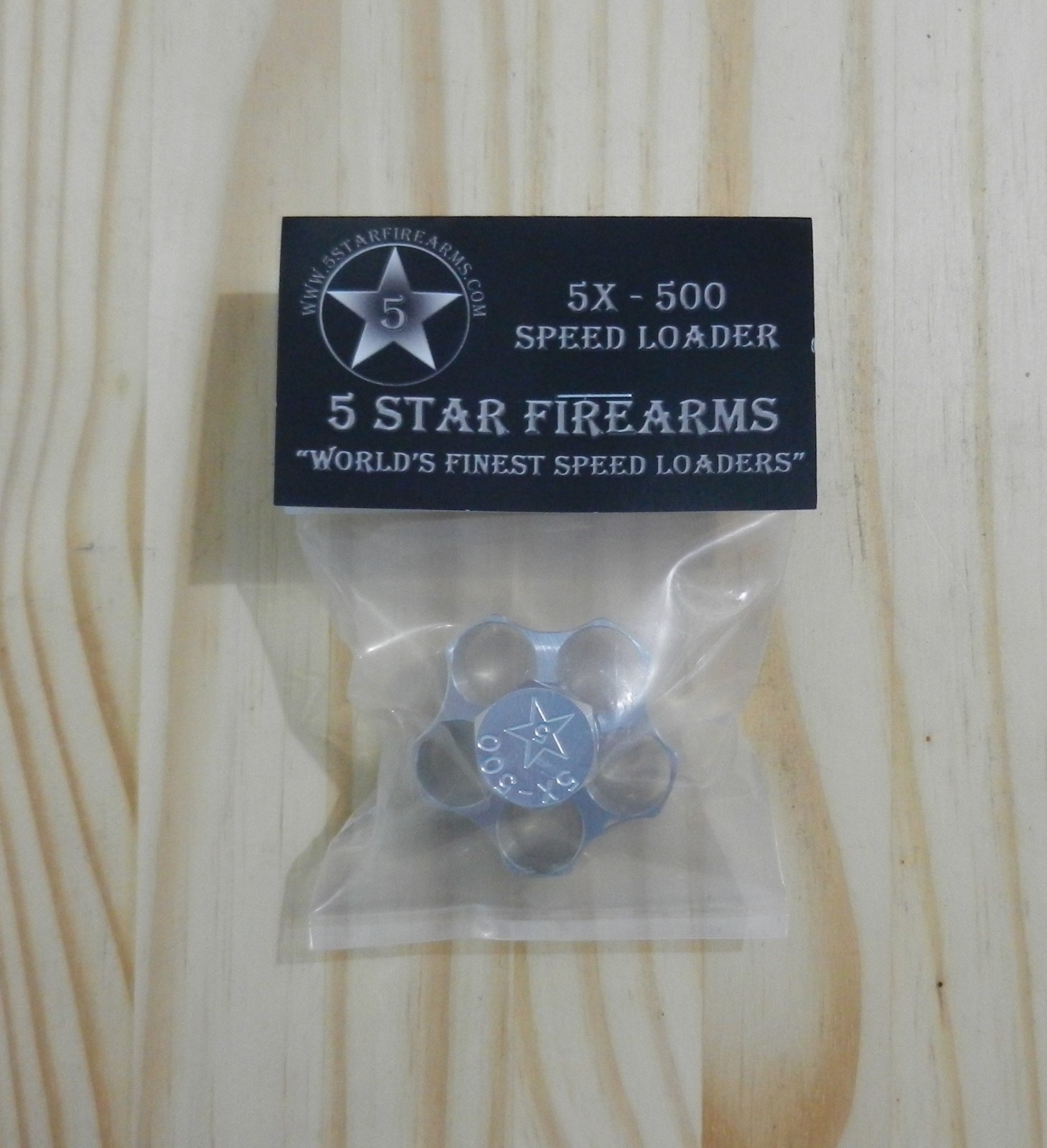 Aluminum Speed Loader;  Fits Taurus, S&W 500;  Hlds 5 Rnds 500 S&W;  5X-500